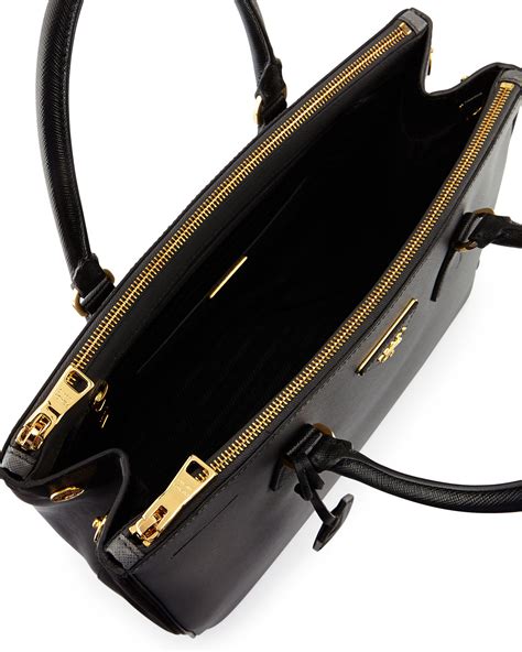 fake prada saffiano double zip tote